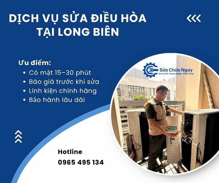 Dịch vụ sửa chữa điều hòa tại Long Biên uy tín, chuyên nghiệp