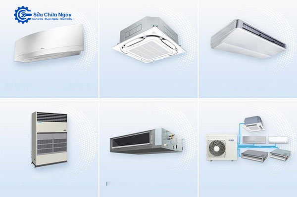 Các loại điều hòa treo tường, cassette, tủ đứng và multi được hỗ trợ sửa chữa tại Phương Liệt