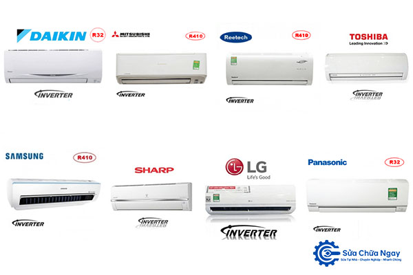 Các dòng điều hòa treo tường và inverter được sửa tại khu vực Thượng Đình